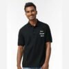 Gildan 8800 DryBlend Jersey Polo — Custom Printed — Black