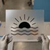 Sunset & Waves — Line Mark