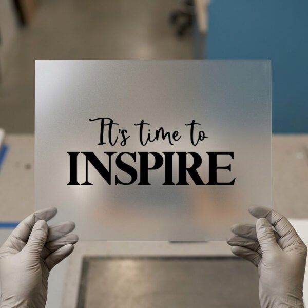 It's Time to Inspire Words — DTF transfer, dark ink It's Time to Inspire