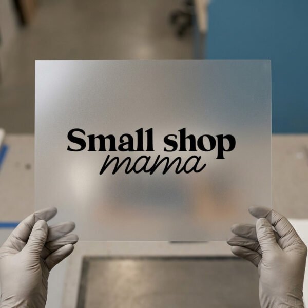 Small Shop Mama — DTF transfer, dark ink Small Shop Mama