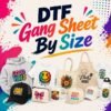 DTF transfers by size