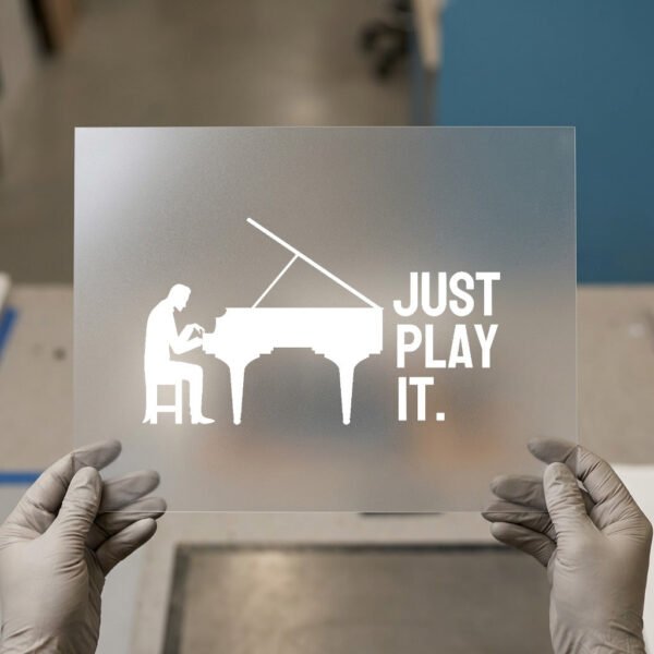 Pianist Just Play It — DTF transfer, light ink Just Play It — Pianist