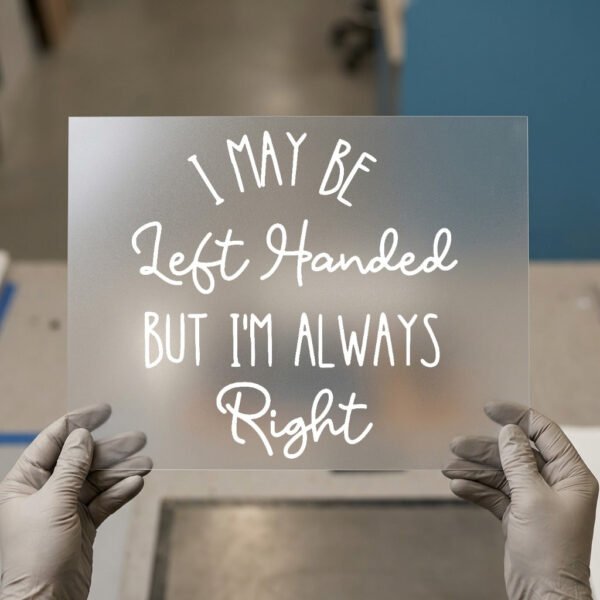 Left Handed Always Right — DTF transfer, light ink Left Handed but Always Right