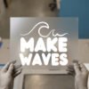 Make Waves — DTF transfer, light ink on film