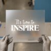 It's Time to Inspire Words — DTF transfer, light ink It's Time to Inspire
