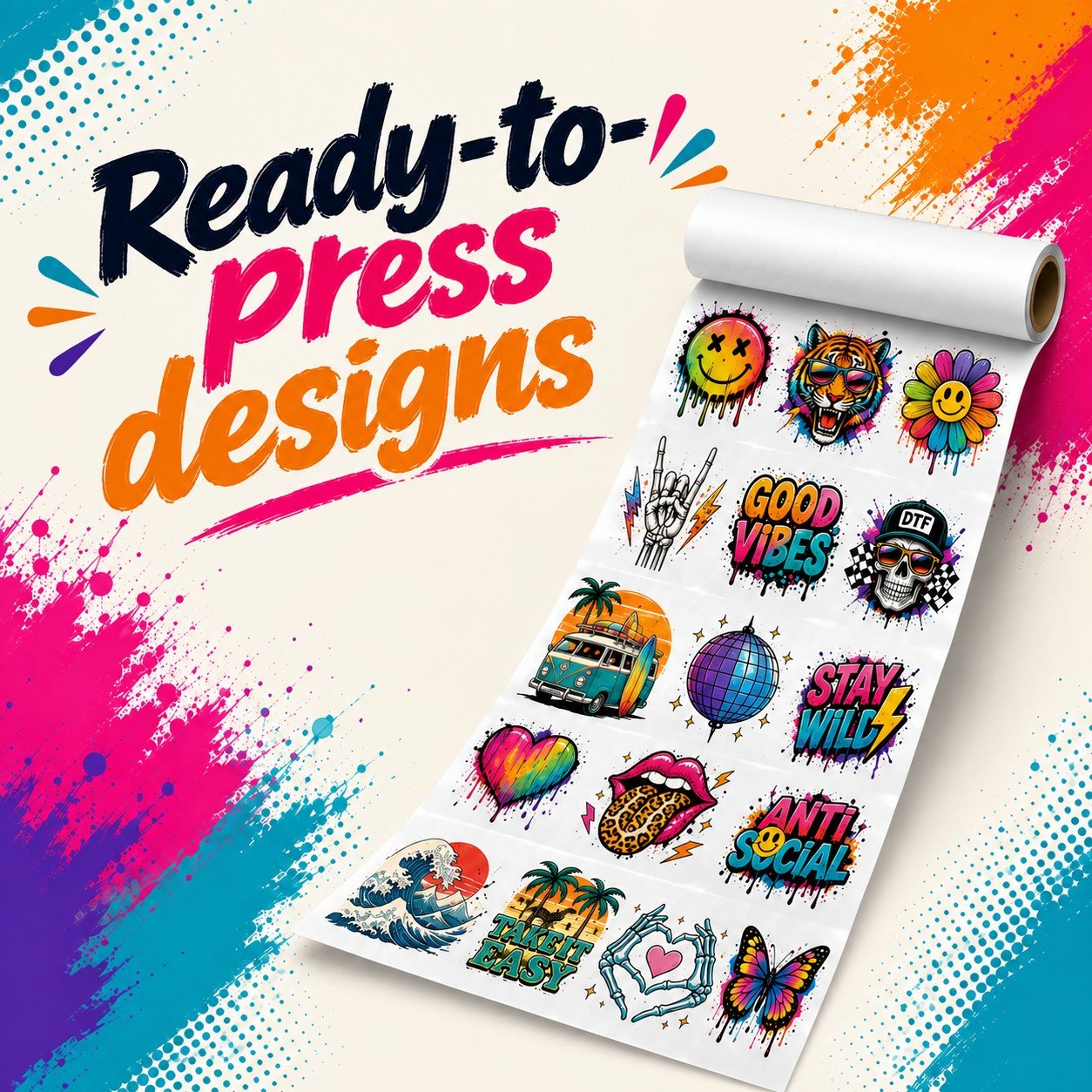 Ready-to-press DTF designs