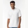 Gildan 8800 DryBlend Jersey Polo — Blank — White